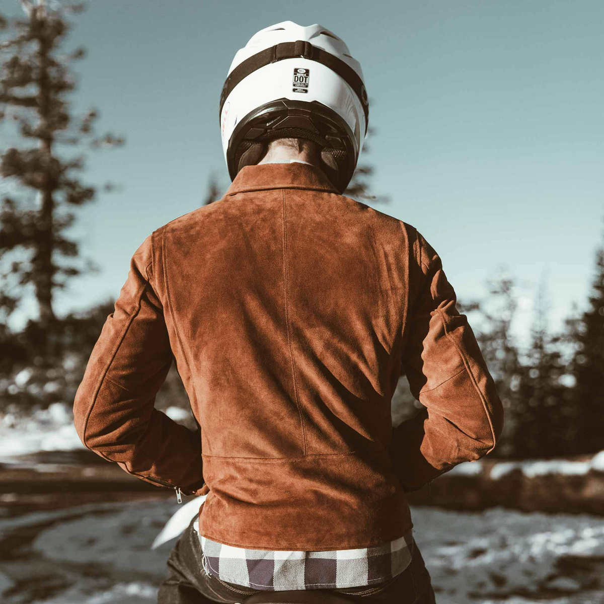 The Moto Jacket in Tobacco Suede