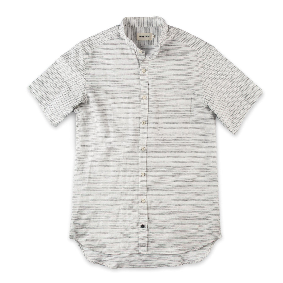 The Bandit in White & Navy Slub Stripe