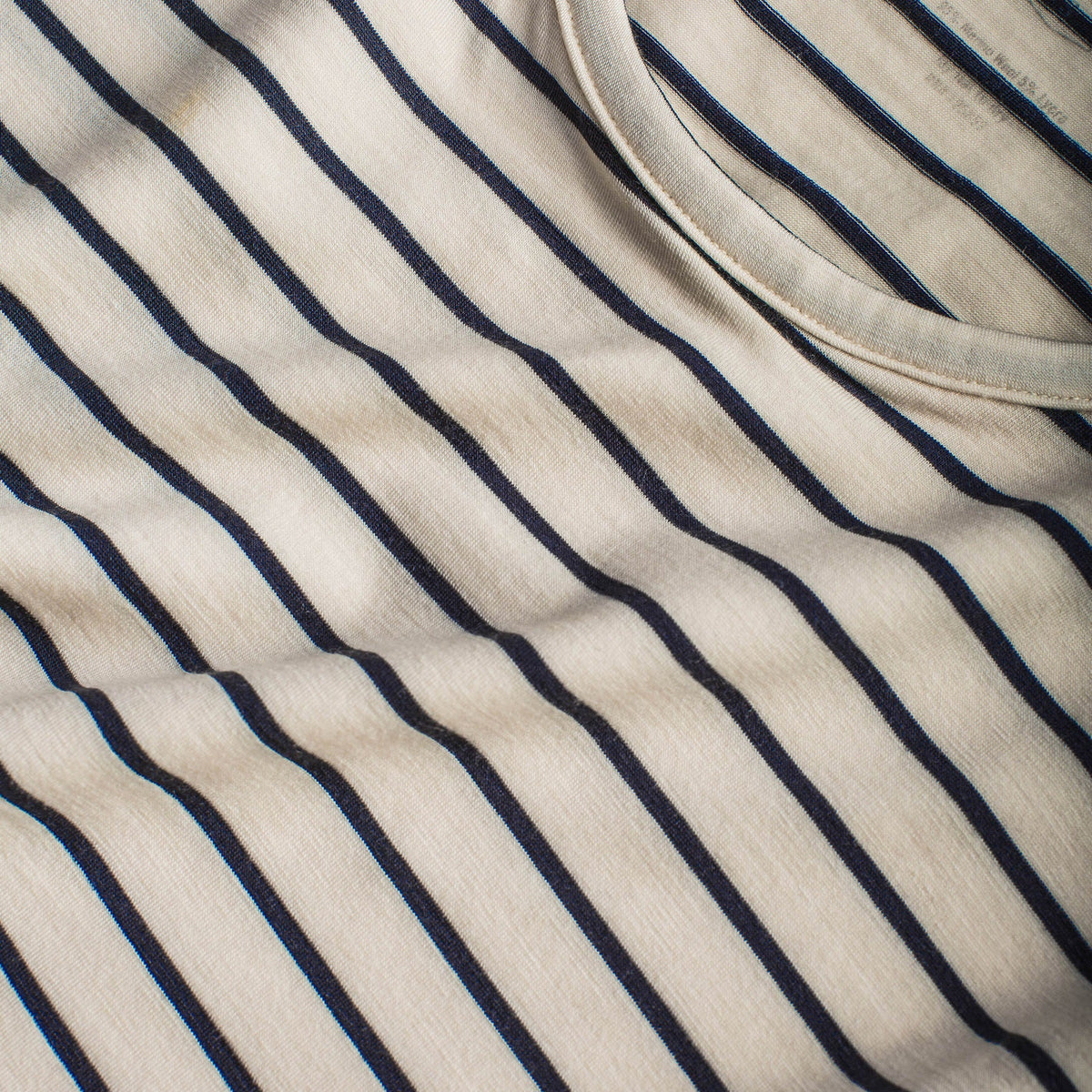 The Sausalito Dress in Navy Stripe Mercerized Merino
