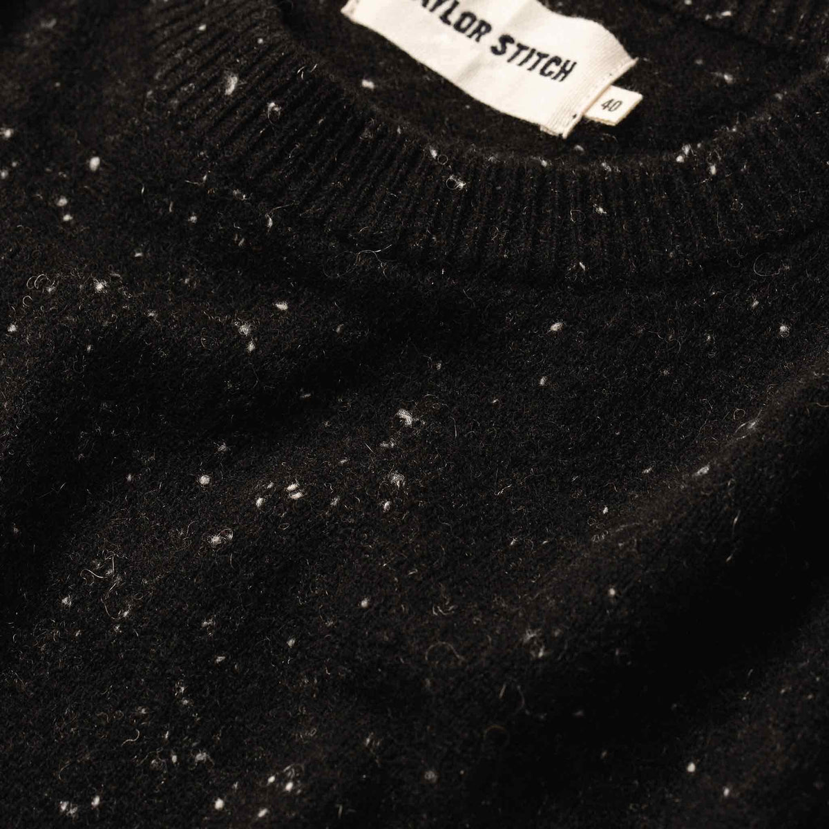 The Hardtack Sweater in Black Yak Donegal