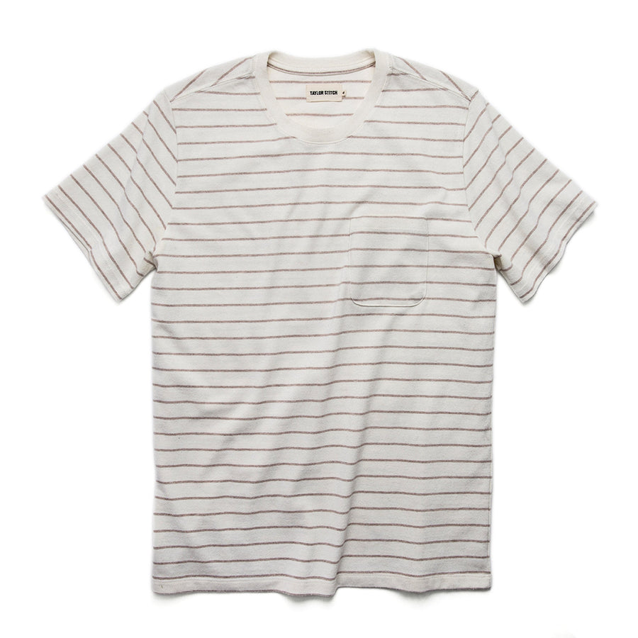The Heavy Bag Tee in Natural Stripe