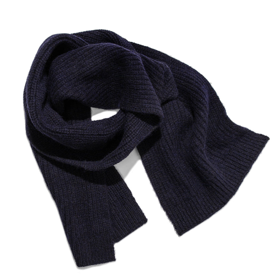 The Scarf in Navy Alpaca
