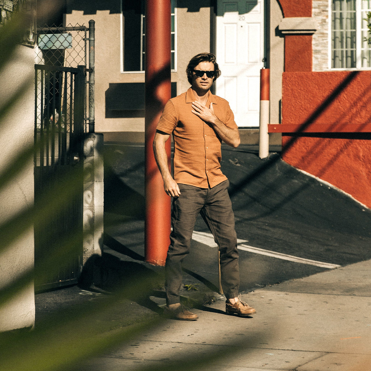 The Apres Pant in Walnut Double Cloth