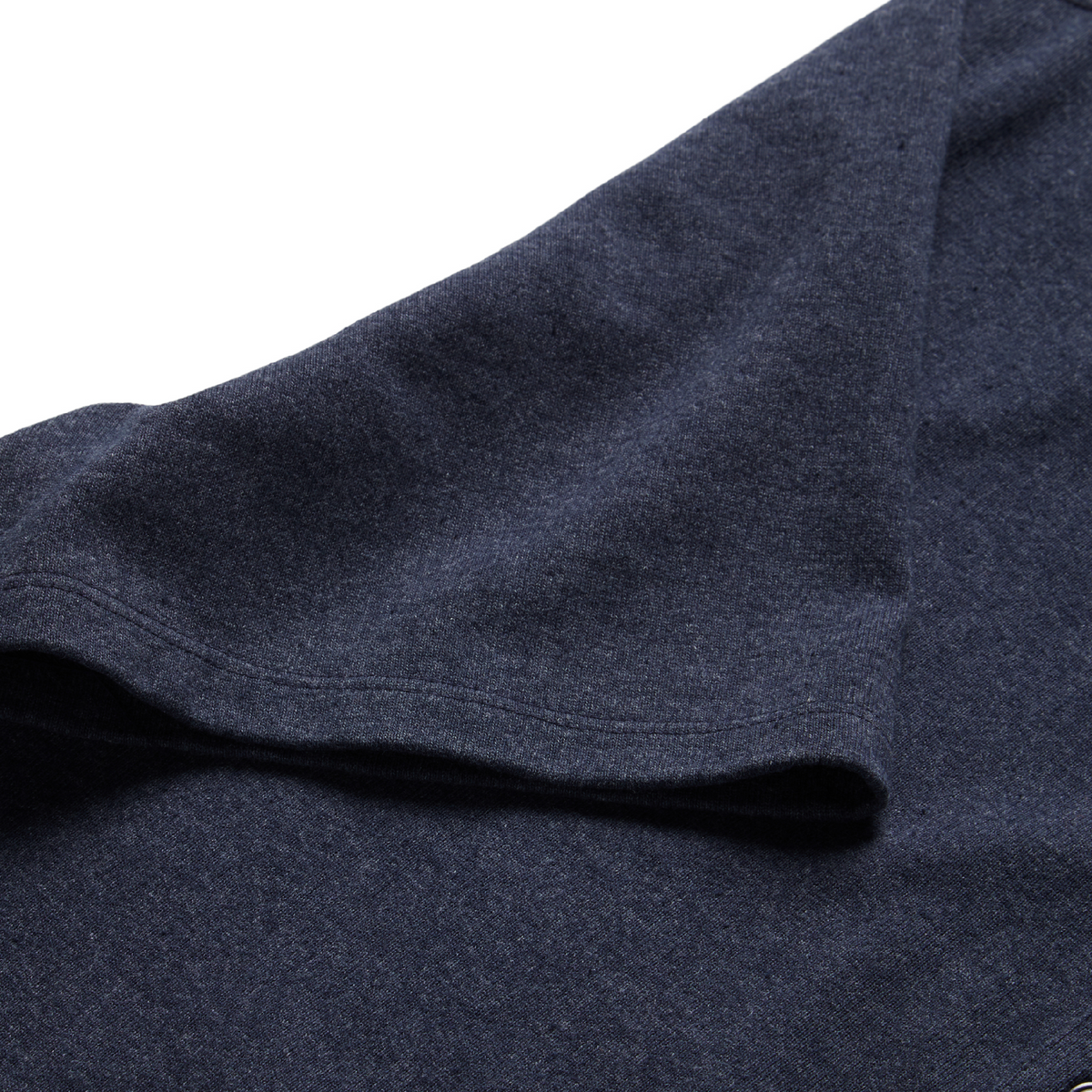 The Short Sleeve Heavy Bag Henley in Dark Navy
