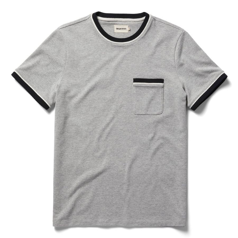 The Heavy Bag Ringer Tee in Aluminum