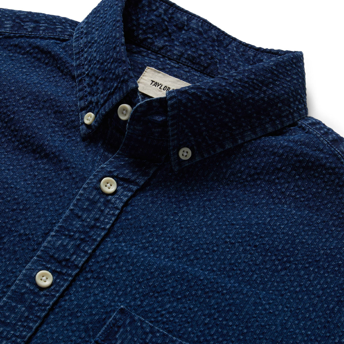 The Short Sleeve Jack in Indigo Seersucker