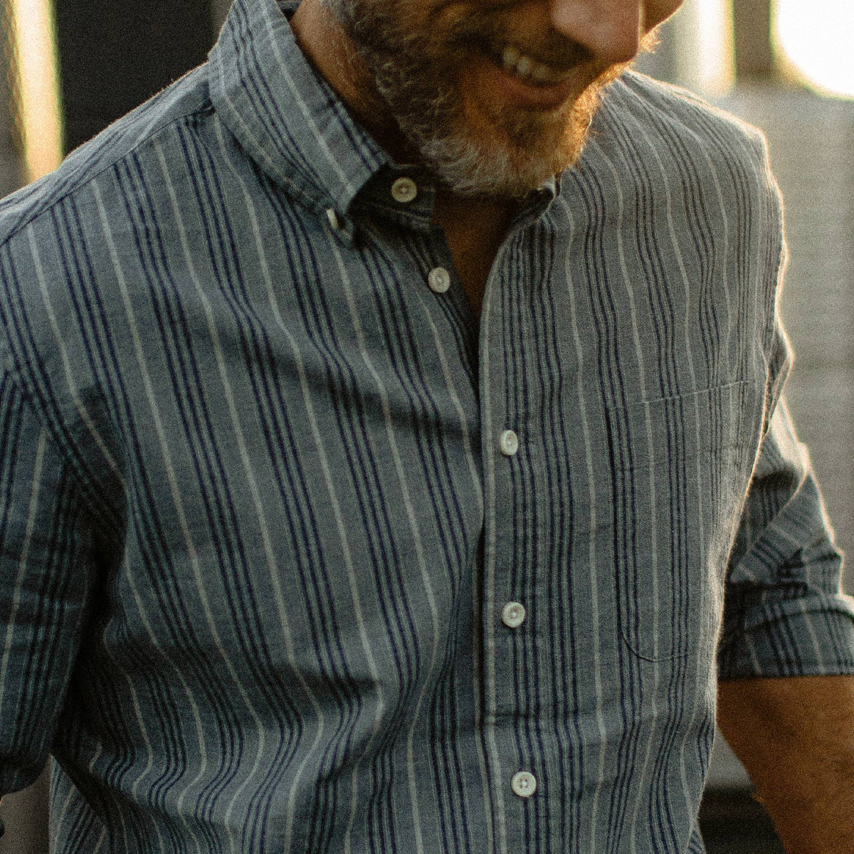 The Jack in Sky Blue Chambray Stripe