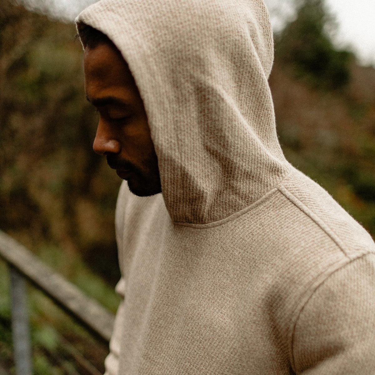 The Nomad Hoodie in Flax Twill