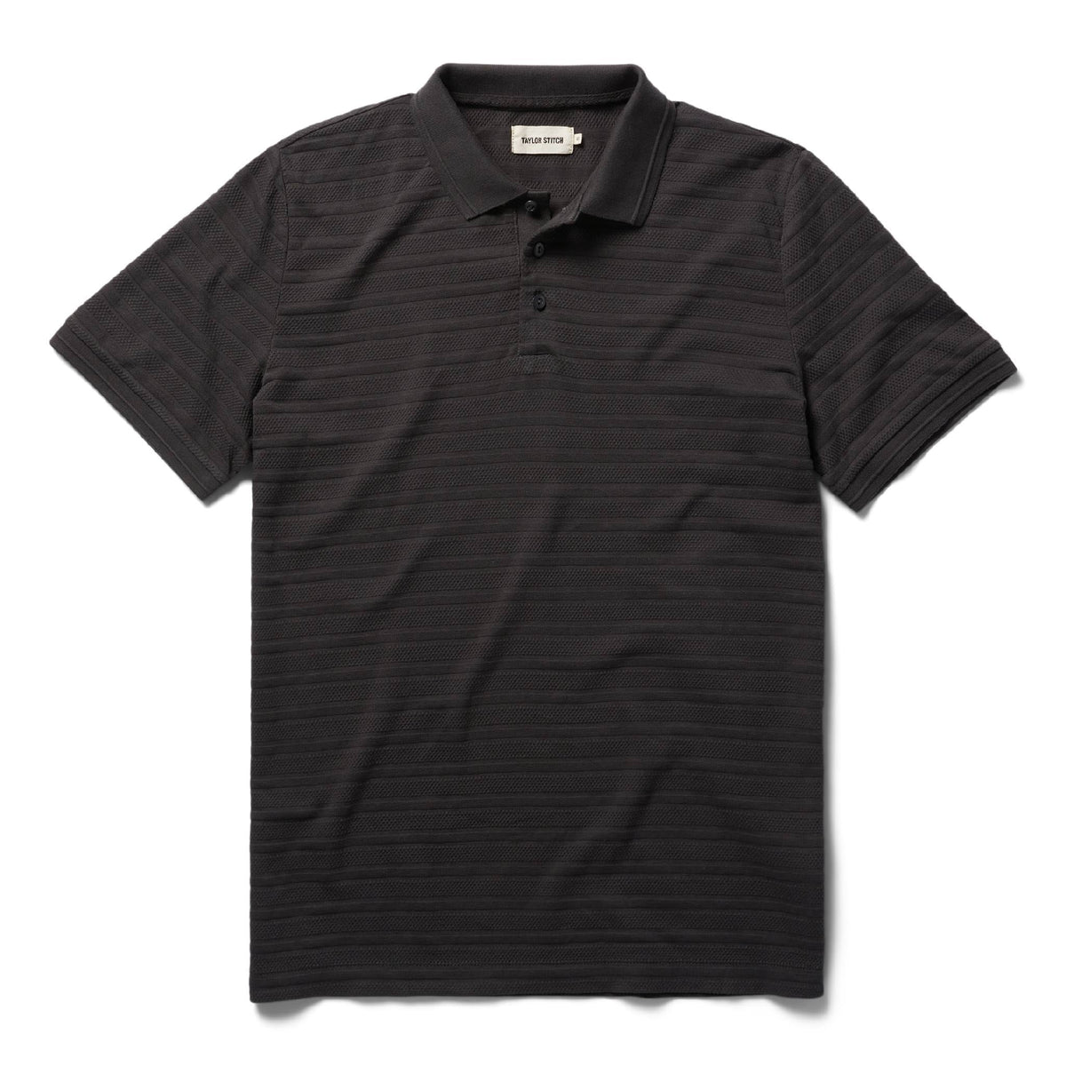 The Polo in Dark Charcoal Jacquard