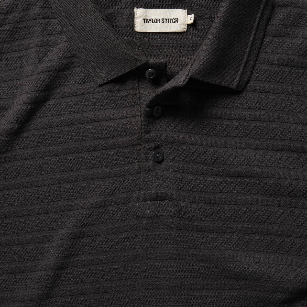 The Polo in Dark Charcoal Jacquard