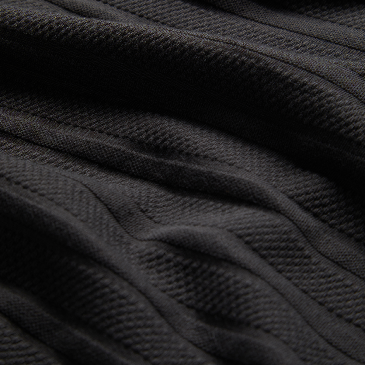 The Polo in Dark Charcoal Jacquard