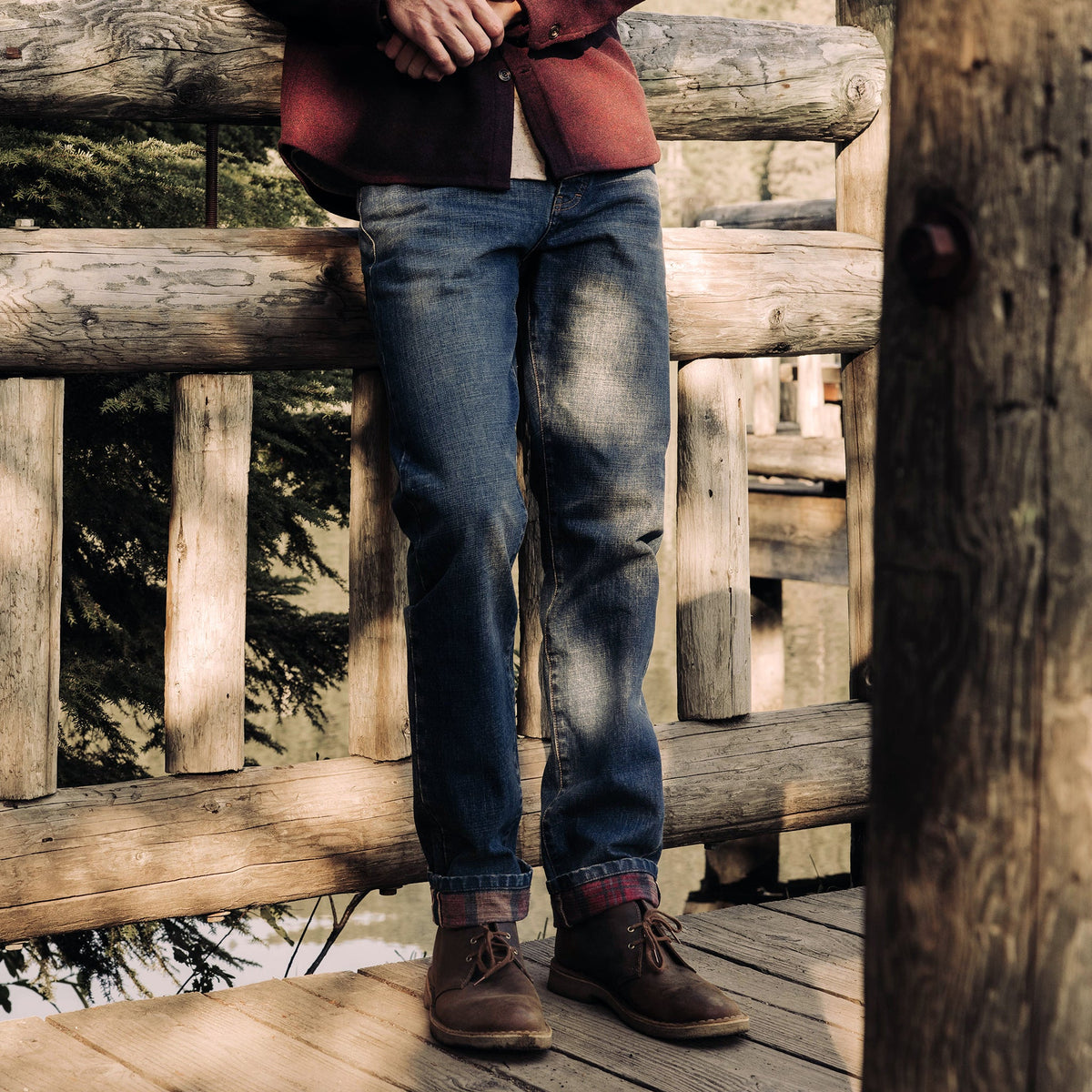 The Democratic Brushed Back Jean in Sawyer Wash Organic Selvage