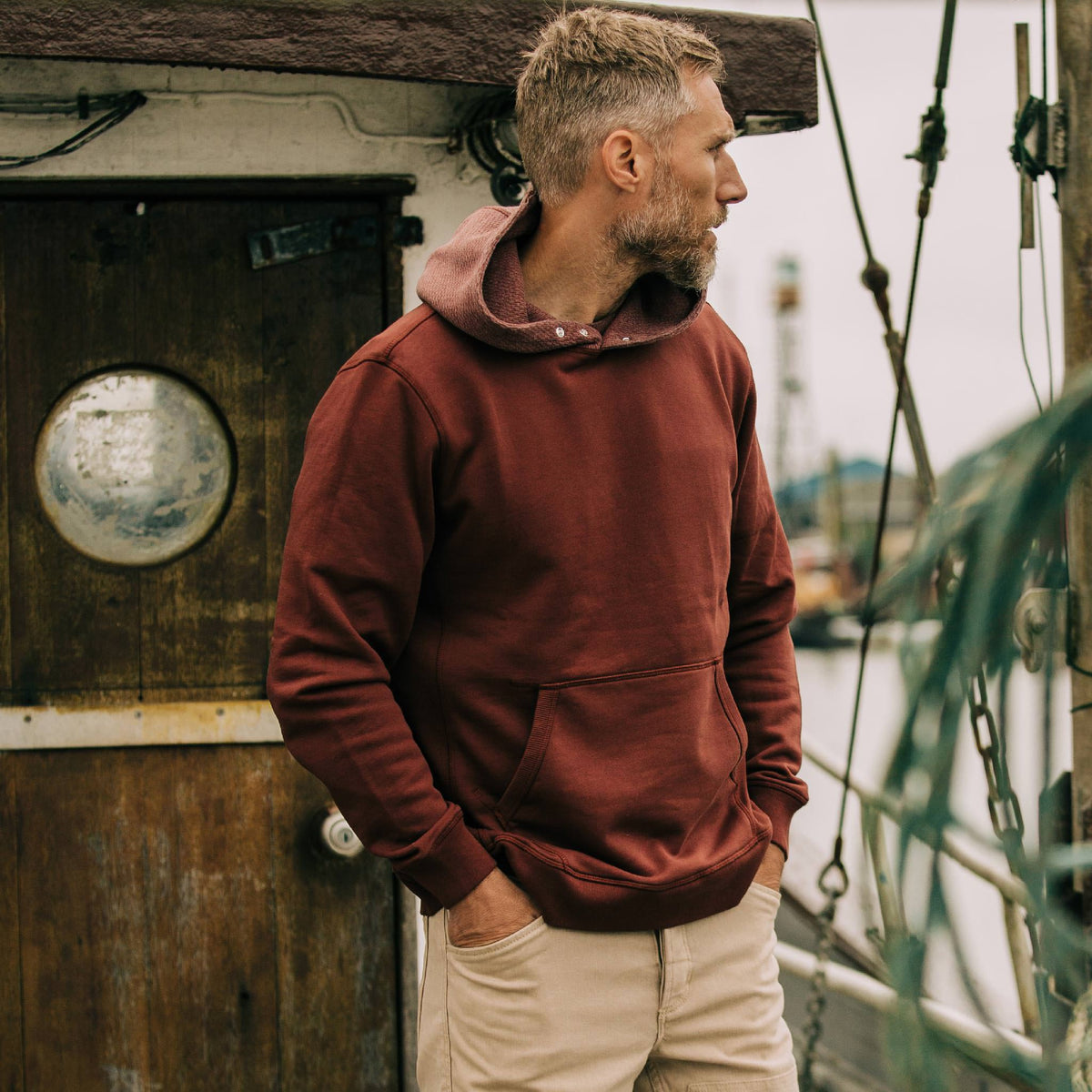 The Shackleton Hoodie in Russet
