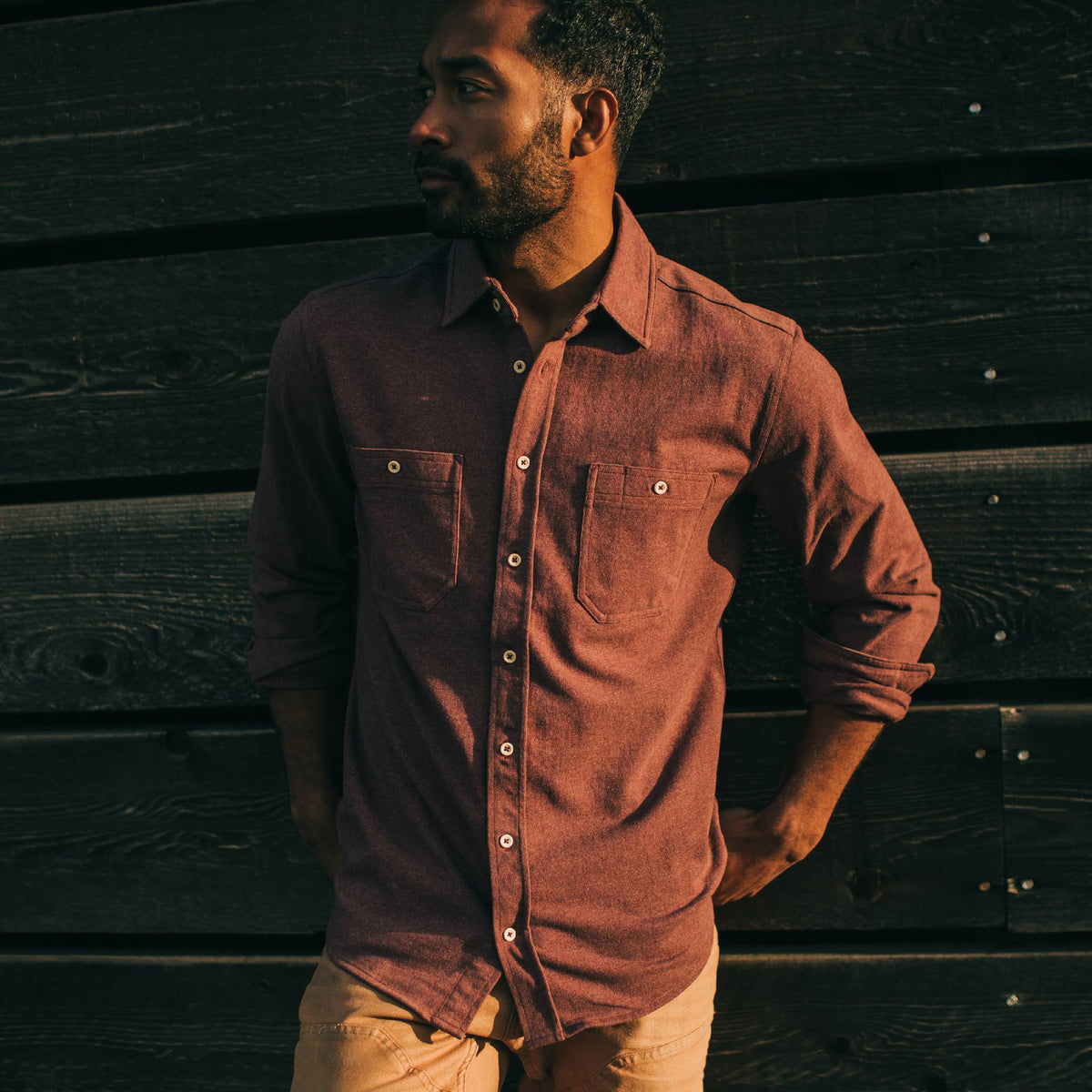 The Utility Shirt in Russet Heavy Bag
