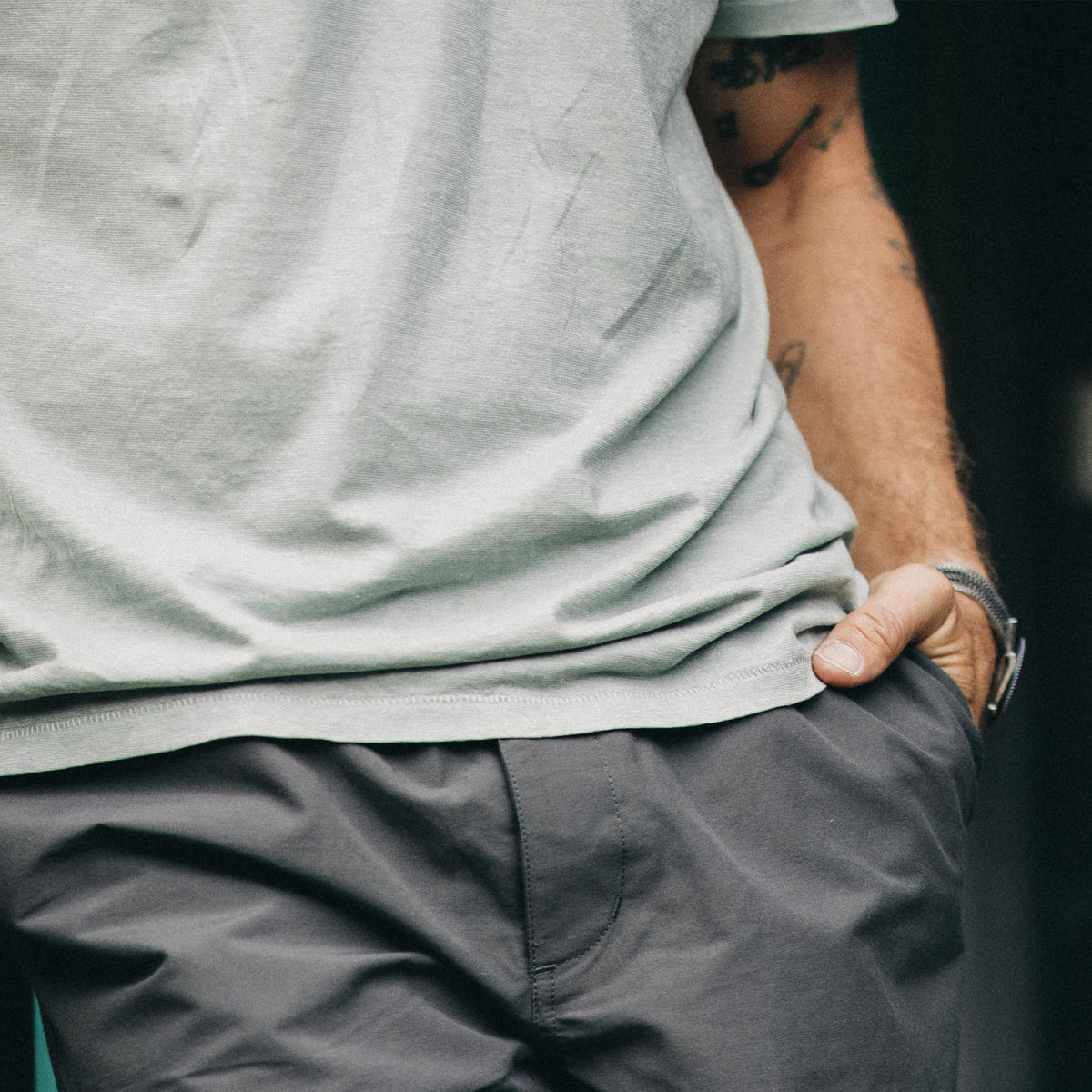 The Cotton Hemp Polo in Slate
