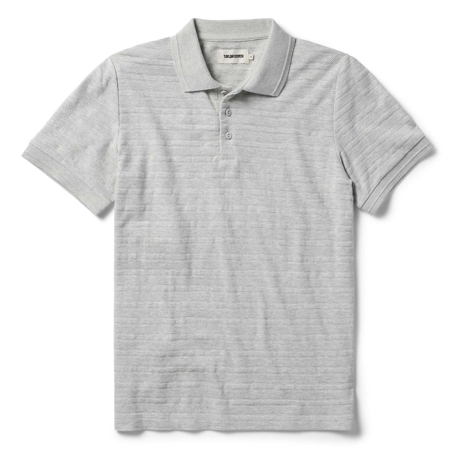The Jacquard Polo in Ash Heather