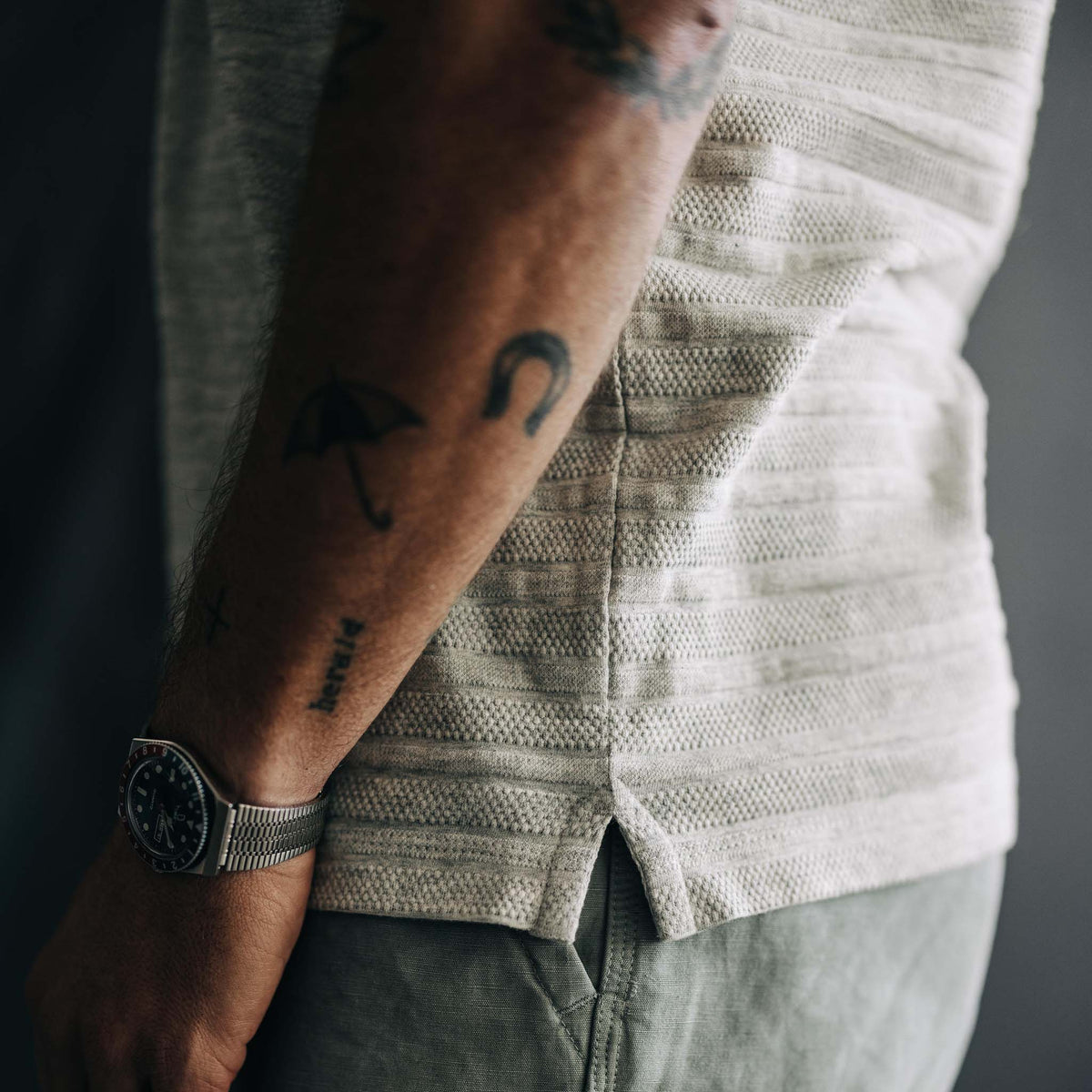 The Jacquard Polo in Ash Heather