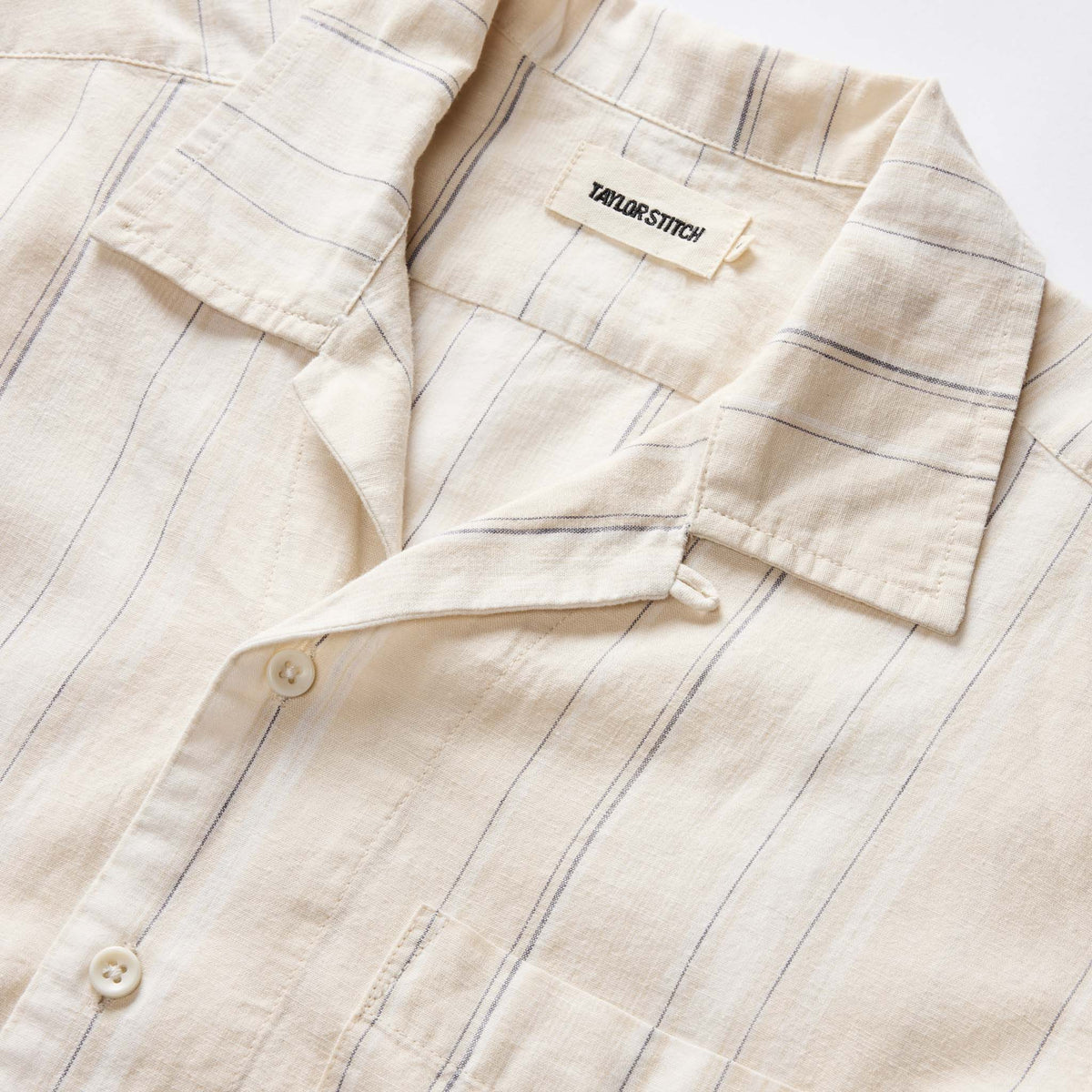 The Short Sleeve Hawthorne in Fog Stripe