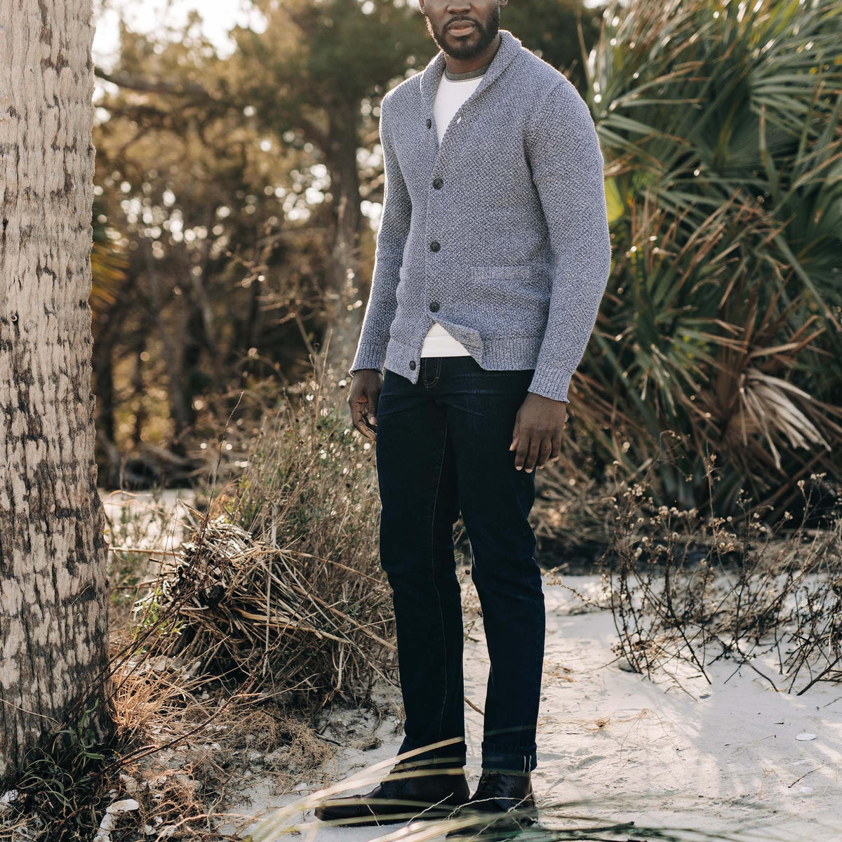 The Slim Jean in Wallace Wash Organic Selvage