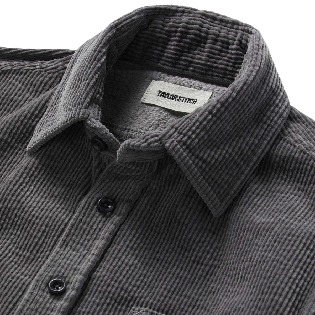 The Utility Shirt in Dark Charcoal Crepe Cord