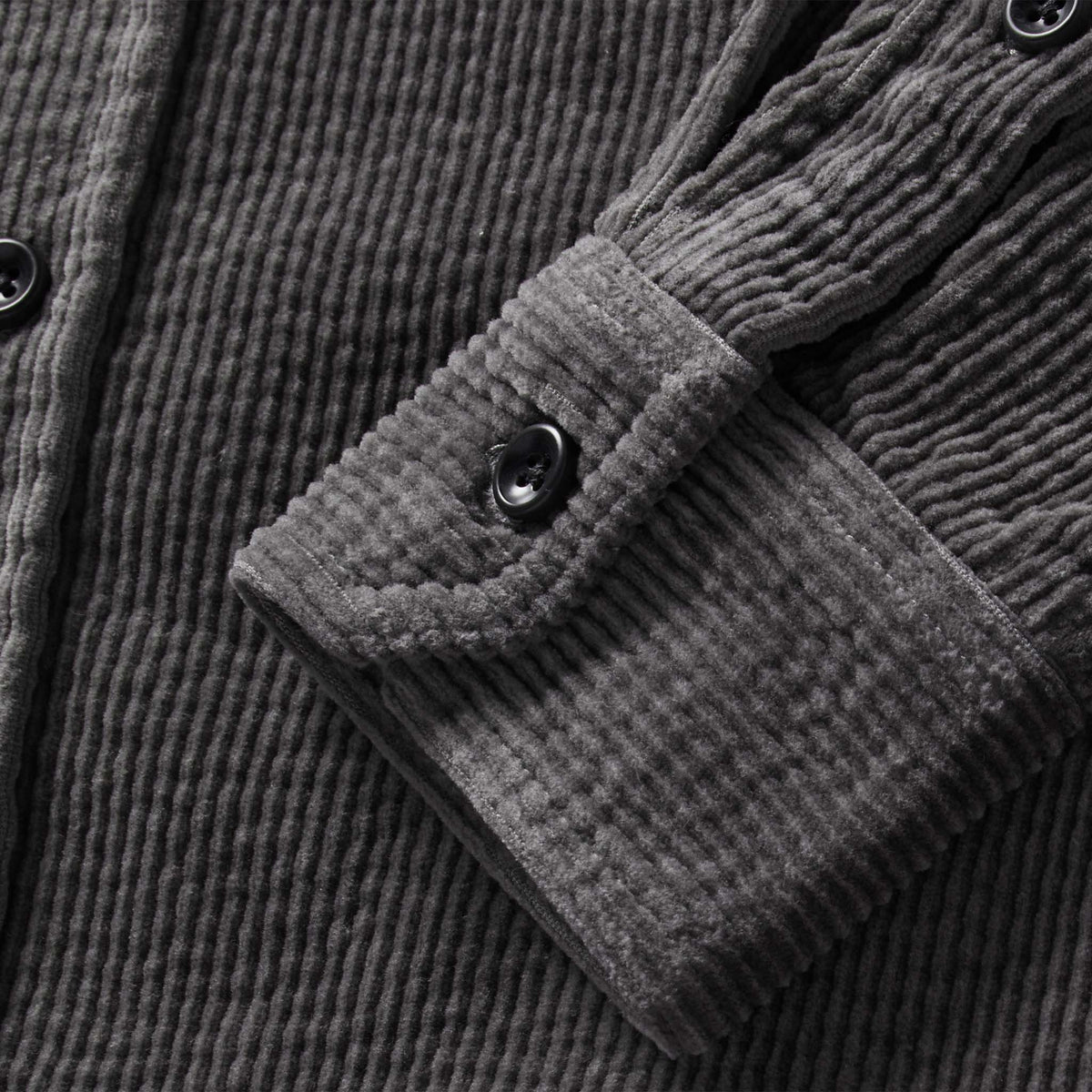The Utility Shirt in Dark Charcoal Crepe Cord