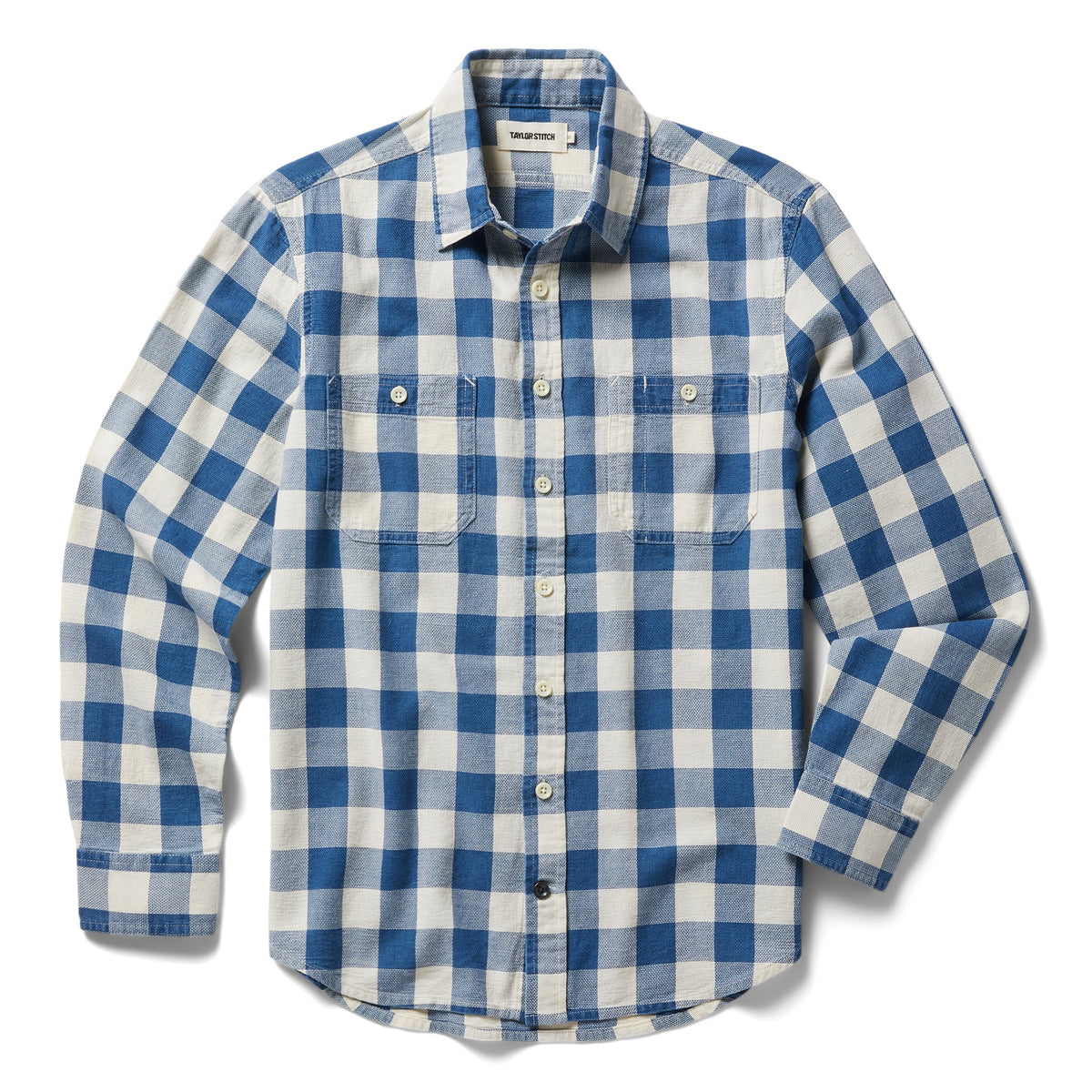 The Utility Shirt in Sun Bleached Indigo Check