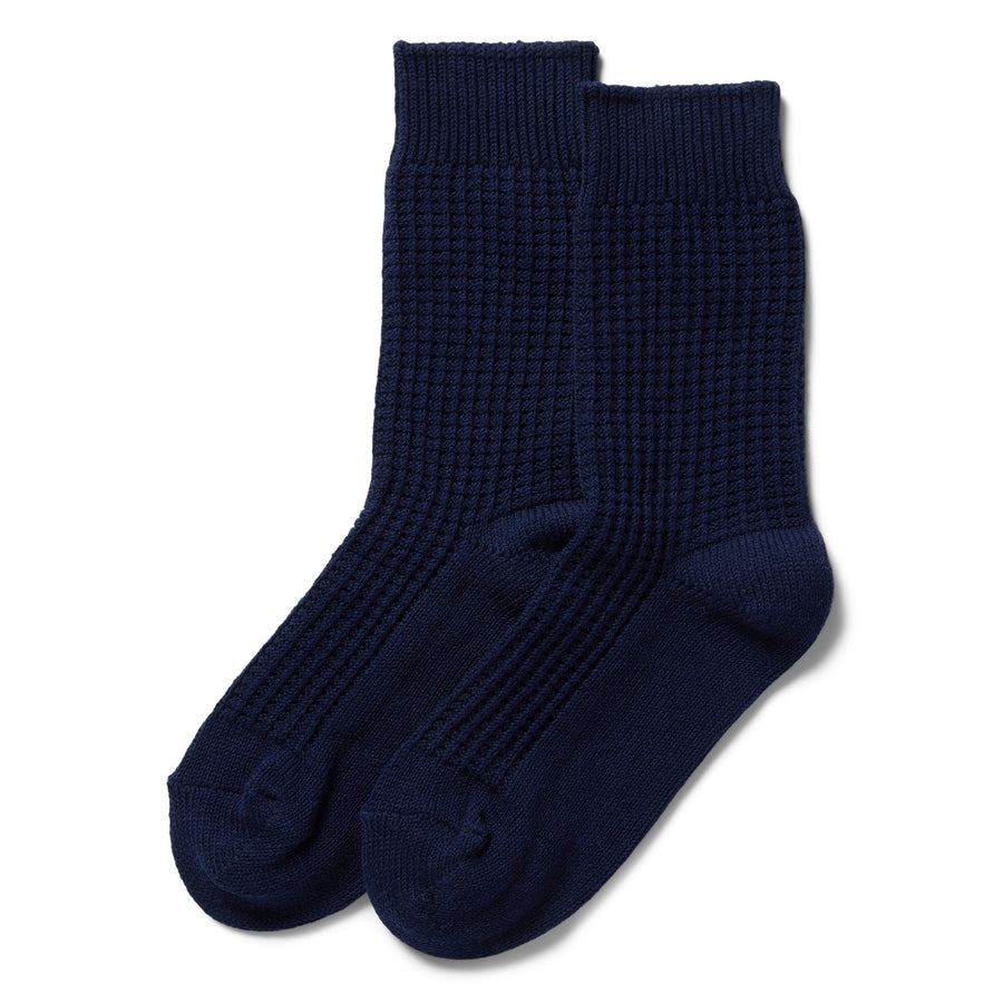 The Waffle Sock in Navy