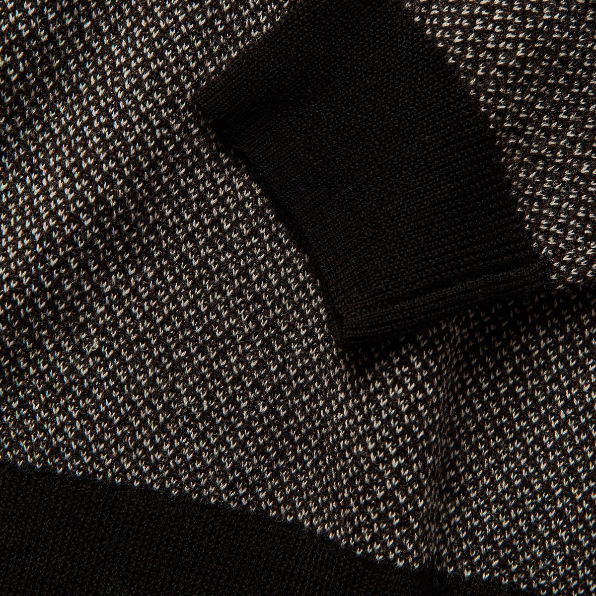 The Everett Sweater in Black Birdseye