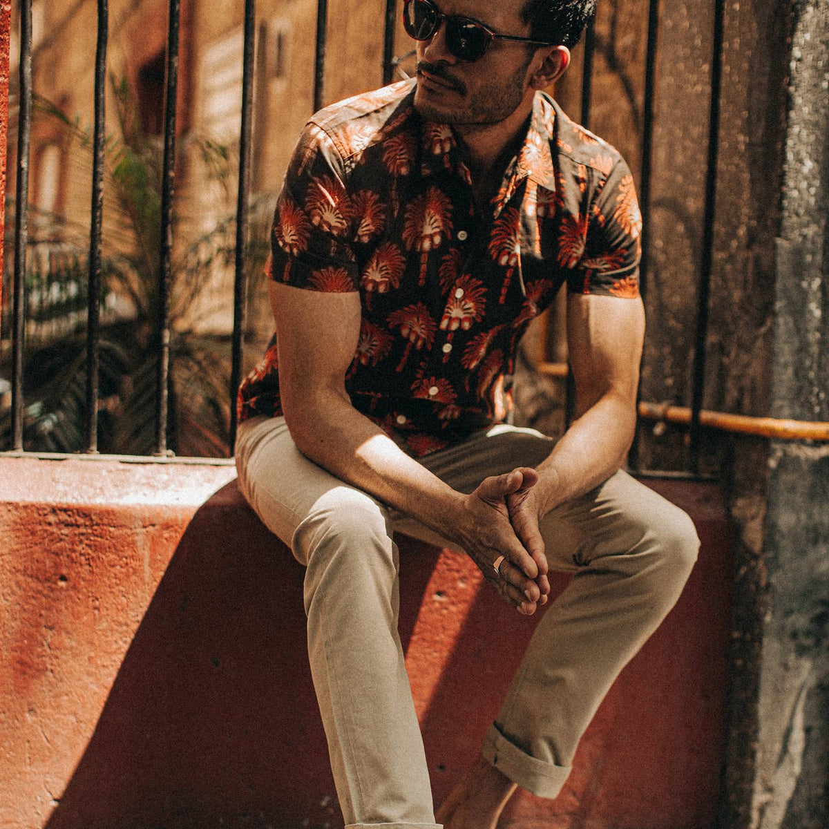 The Short Sleeve Hawthorne in Mirage Palm