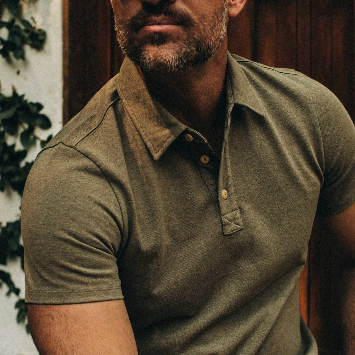 The Heavy Bag Polo in Olive