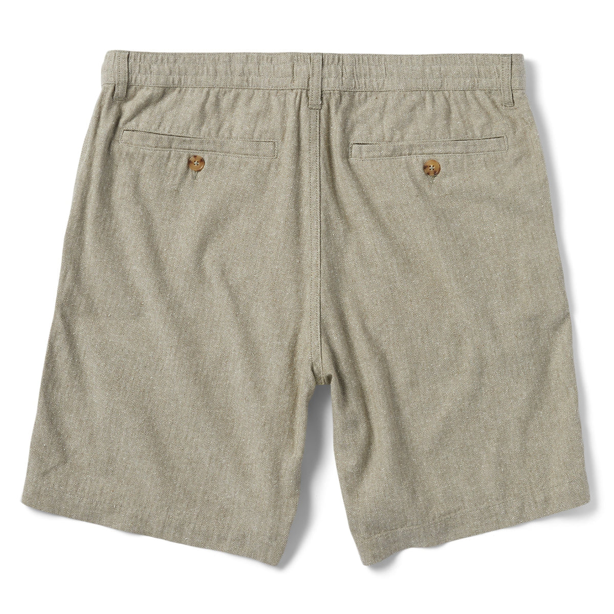 The Easy Short in Olive Herringbone