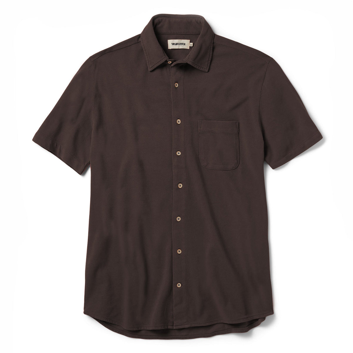 The Short Sleeve California in Espresso Pique