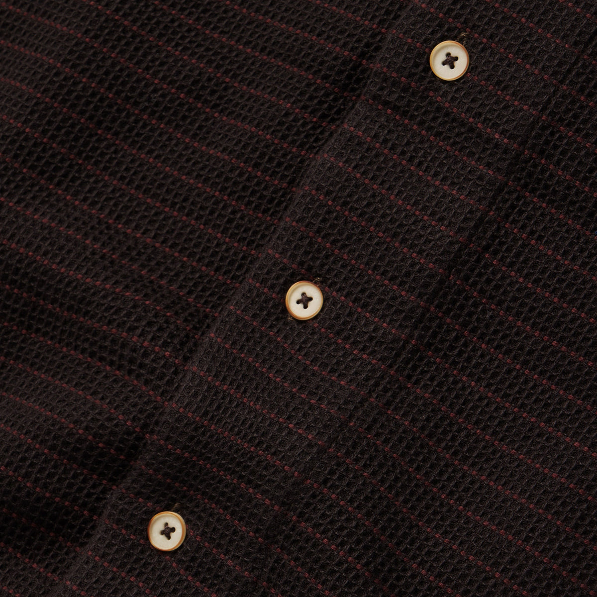The Short Sleeve Hawthorne in Espresso Pickstitch Waffle