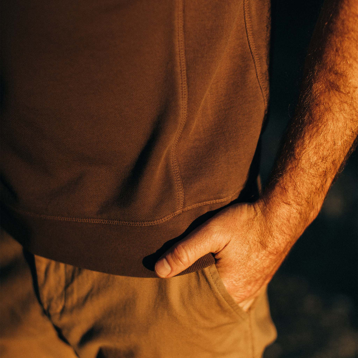 The Short Sleeve Fillmore Crew in Walnut