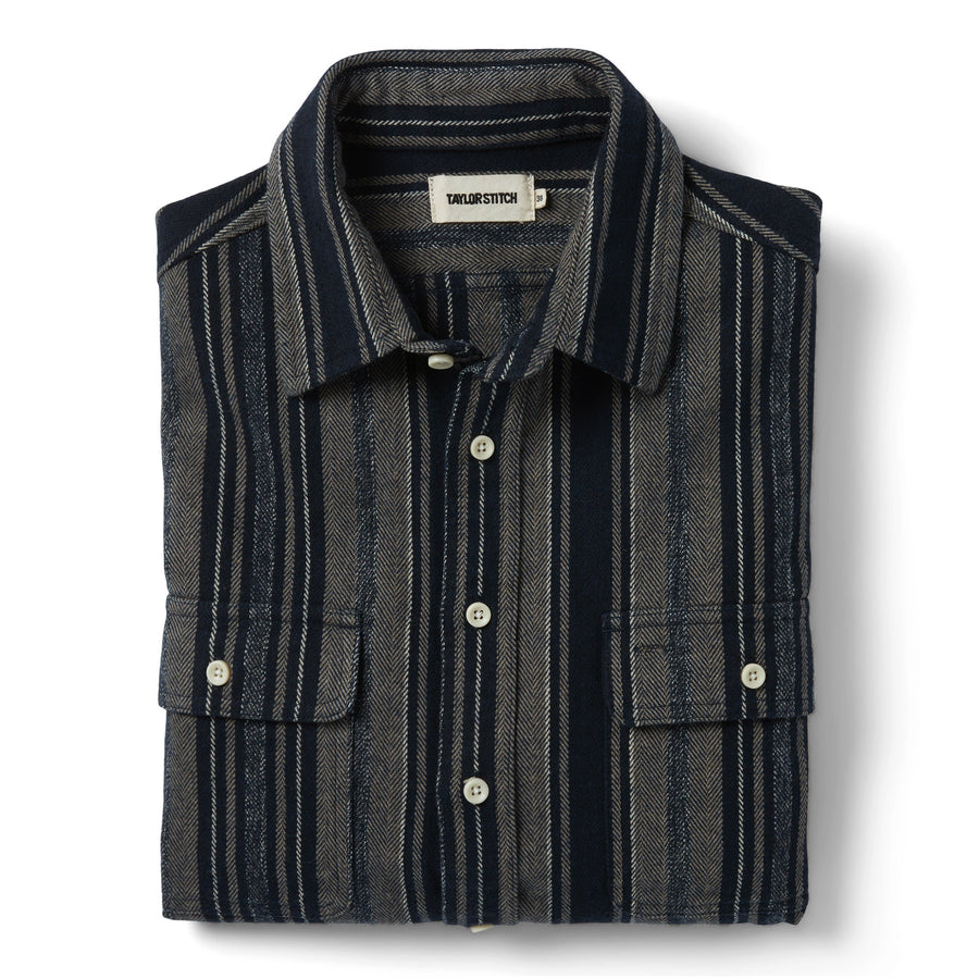 The Ledge Shirt in Ocean Stripe