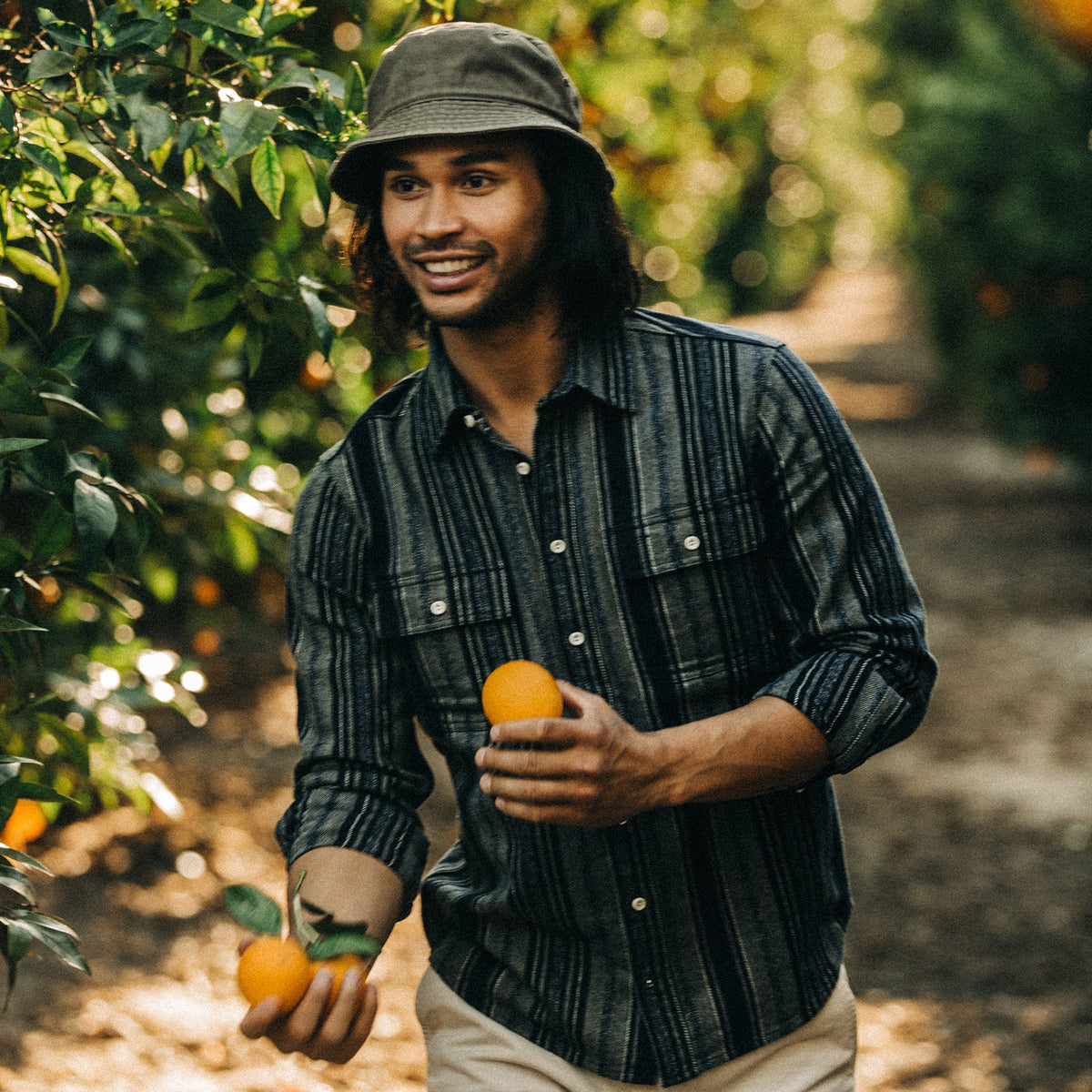 The Ledge Shirt in Ocean Stripe