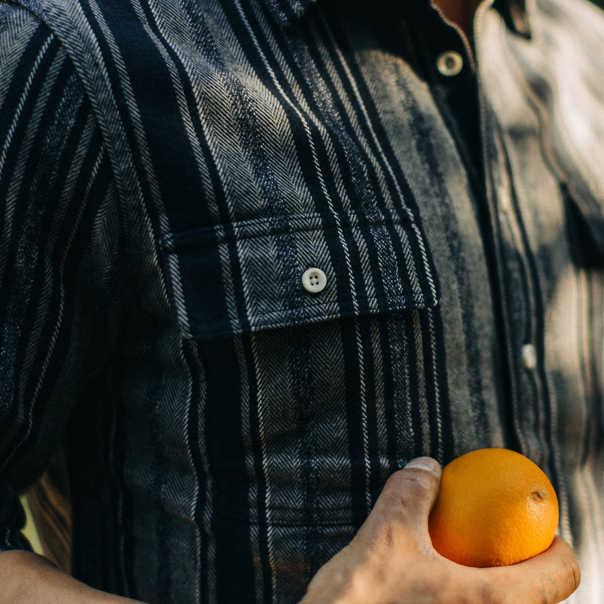 The Ledge Shirt in Ocean Stripe