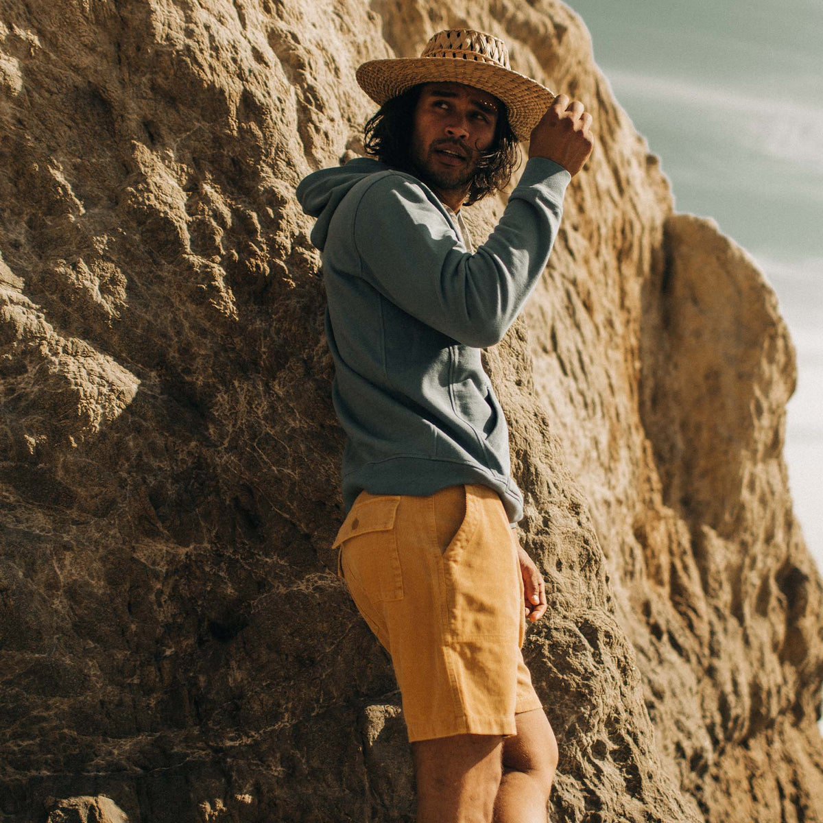 The Trail Short in Gold Micro Cord