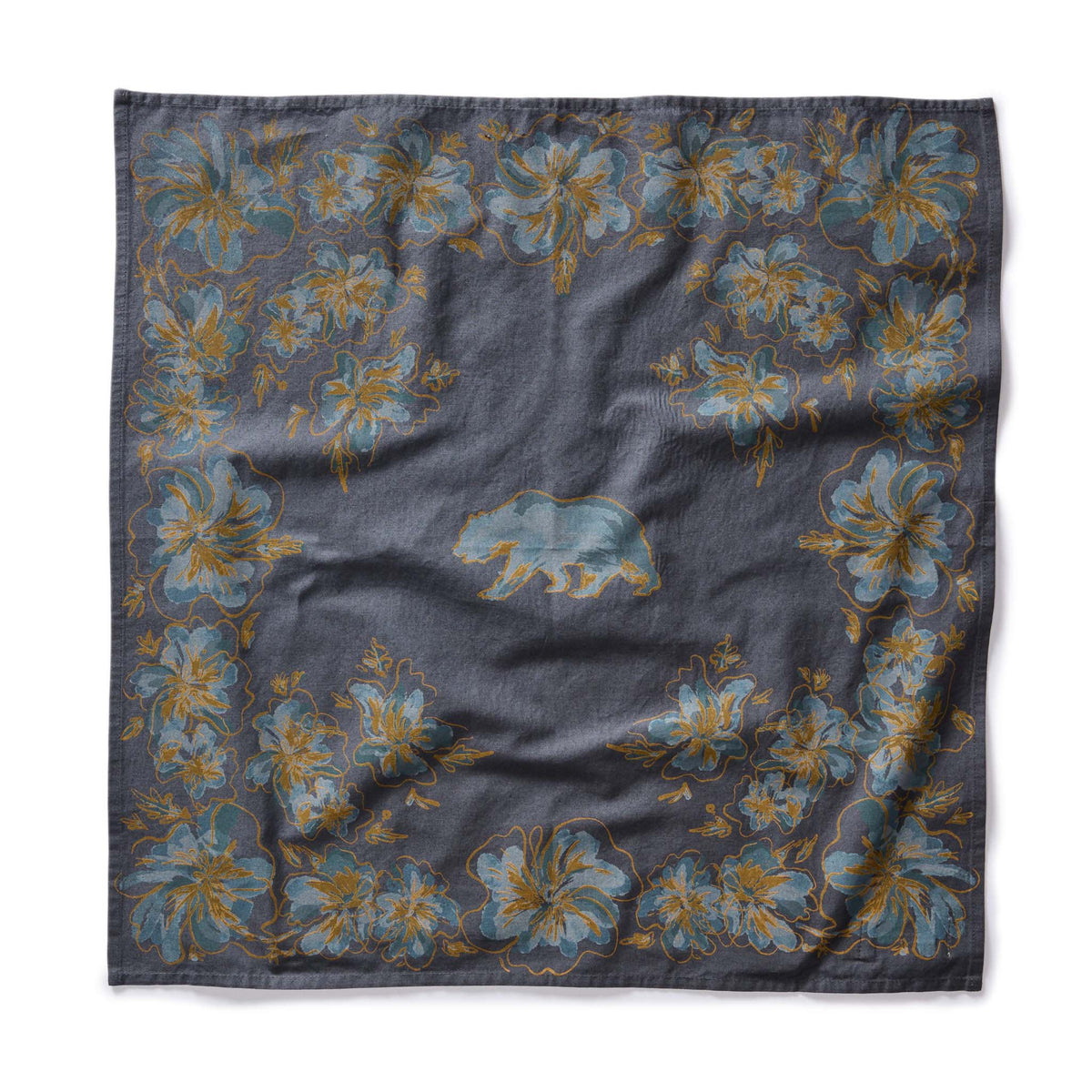 The Bandana in Dark Blue Floral