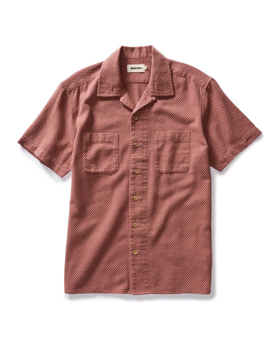 The Conrad Shirt in Fired Brick Dobby
