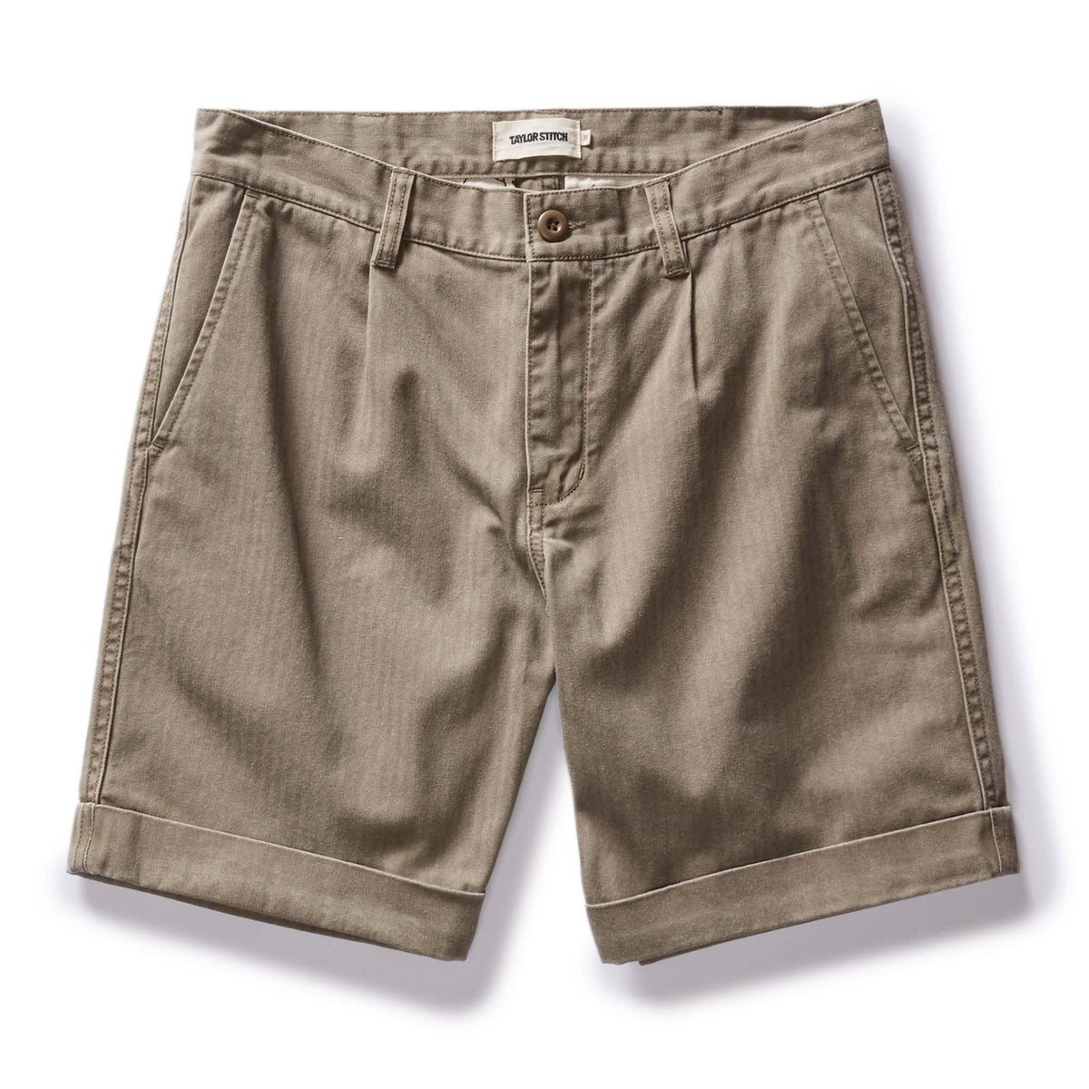 The Matlow Short in Baked Soil Herringbone