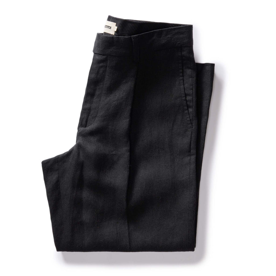 The Thomas Trouser in Coal Linen Twill
