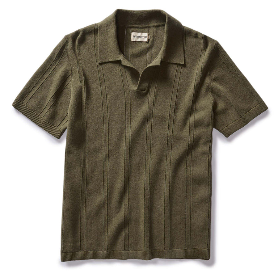 The Valencia Sweater Polo in Cilantro Rib