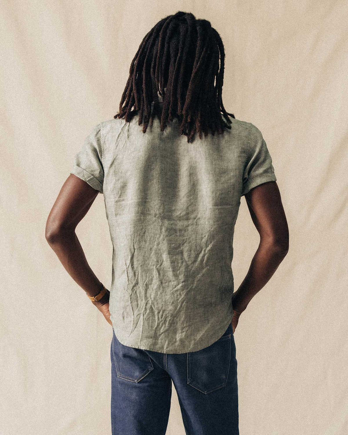 The Short Sleeve California in Cilantro Hemp