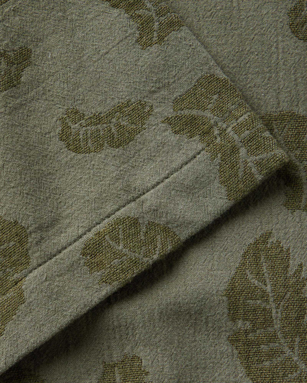 The Hawthorne Shirt in Burnt Olive Floral Jacquard