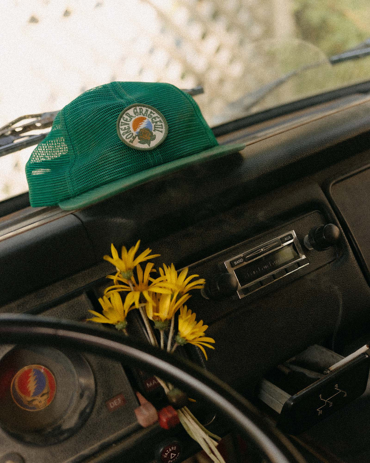 The 6-Panel Trucker Cap in Emerald Mesh