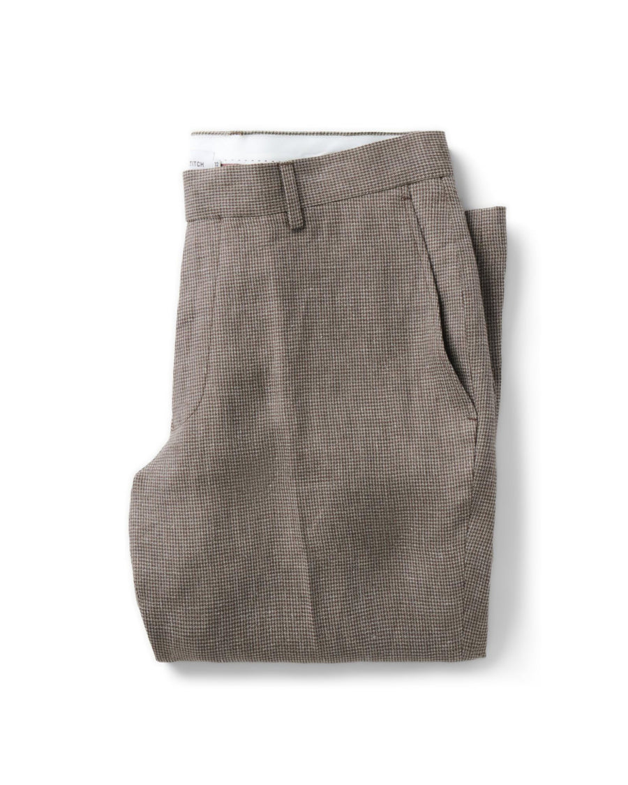 The Stevens Trouser in Morel Micro Check