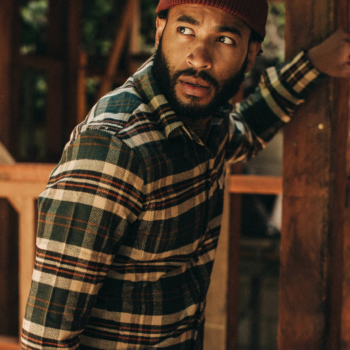 The Crater Shirt in Forest Plaid