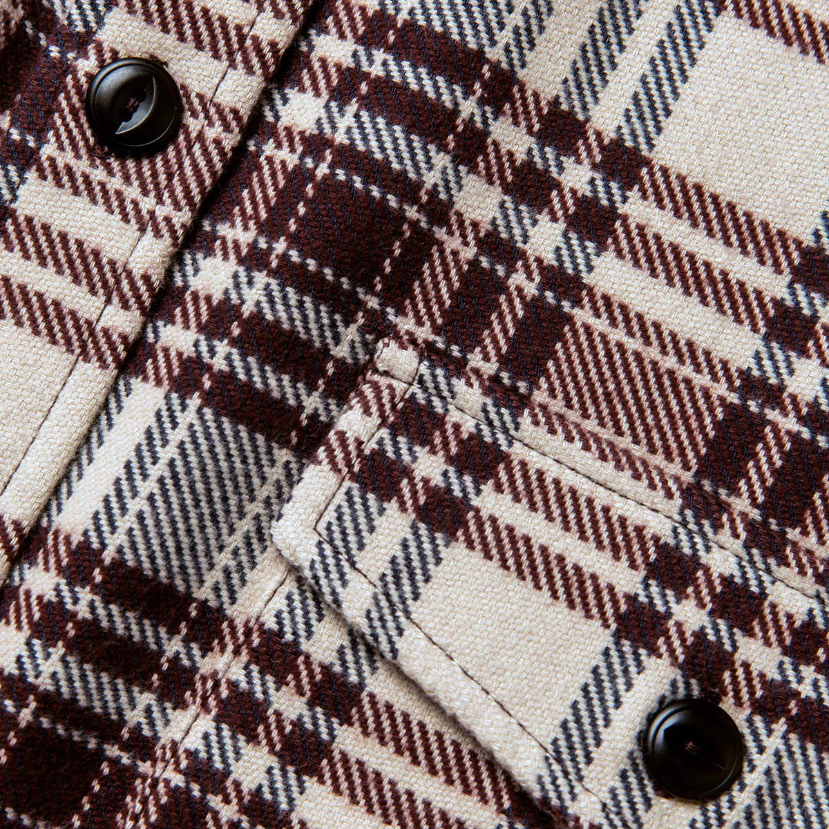 The Crater Shirt in Ivory Plaid