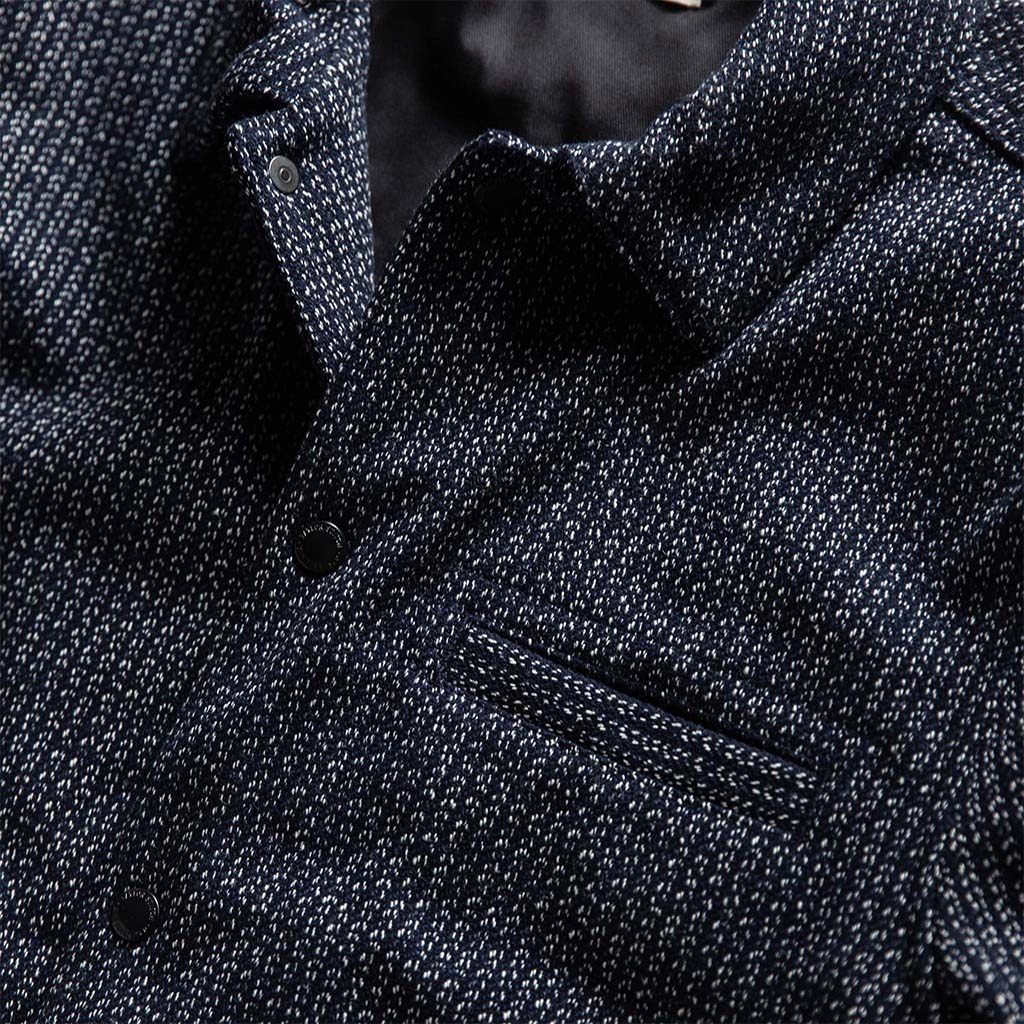 The Decker Jacket in Navy Wool Beach Cloth